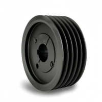 Polea Industrial SPA200 de Hierro Fundido con 5 Ranuras y Bloqueo Cónico, con Buje Cónico 3020 de 25-80 mm para Transmisión de Potencia