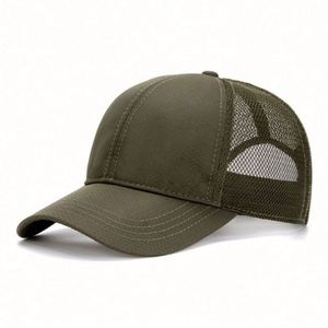 Gorra de béisbol deportiva al por mayor, de 6 paneles, de color liso, transpirable, de malla, de secado rápido para verano - Product Image 6