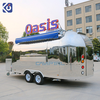 CAMPTRL Restaurant mobile, bar à bubble tea, bar à café, camion de vente de glaces, remorques de vente de nourriture entièrement équipées, camion de nourriture pour pizzas, tacos, hamburgers