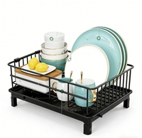Égouttoir à vaisselle de cuisine moderne en métal à un seul niveau, grand séchoir à vaisselle pour cuisine