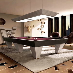 Table de billard de luxe en bois d'ingénierie avec plateau en ardoise et coussin en feutre, pour divertissement intérieur, jeu sportif, noir, pour 8 joueurs adultes - Product Image 2