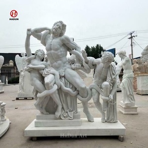手彫りの天然石古代ギリシャの<span class=keywords><strong>Laocoon</strong></span>と彼の息子の大理石の像 - Product Image 6