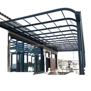 Tenda Motor balkon teras kanopi kaca dapat ditarik sisi Turki Pergola tenda - Product Image 3