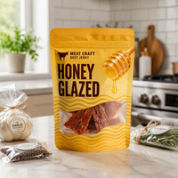 Sachets Doypack Personnalisés Refermables pour Emballage Alimentaire, Anti-humidité, avec Fermeture Zip, pour Bœuf Séché, Bâtonnets de Miel et Snacks