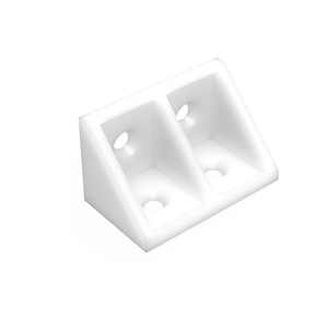 Plastic Corner <b>Brackets</b> L-Shaped 90 Degree <b>Shelf</b> Support Cabinet Connector Durable Transparent Milky White LF5918 - Product Image 2
