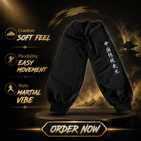 Pantalon d'arts martiaux traditionnel chinois Kung Fu Huawu personnalisé, confortable pour l'exercice et l'entraînement