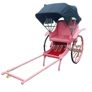 Rickshaw Mini Classique Populaire Style <span class=keywords><strong>Ancien</strong></span> Jinrikisha, Fourniture d'Usine, <span class=keywords><strong>Chariot</strong></span> <span class=keywords><strong>de</strong></span> Loisirs à 2 Roues avec Cadre en Acier, Capacité <span class=keywords><strong>de</strong></span> Charge 2 Personnes - Product Image 1