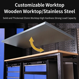 Multifunctional Repair Workstation Heavy Duty Workbench <b>Tool</b> <b>Cabinet</b> With 5 Drawers Industrial Style Keyed Locking System - Product Image 3