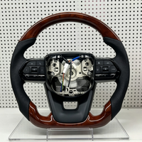 Volante de Cuero y Madera de Durazno Personalizado para Toyota Hilux, Tundra, Land Cruiser, Prado, FJ, Highlander, LC200, LC300, Prado