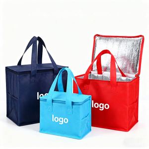 Wholesales Custom Logo Non-woven Outdoor Portable Wine Drink Cooler Bag Zipper Insulated Recyclable Cooler Bag for Promotional - Product Image 2