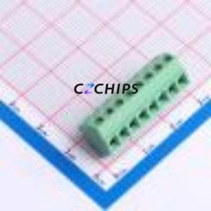 MX127S-3.5-08P-GN01-Cu-Y-A Screw Terminal Block Through hole Component (THT),P=3.5mm Connector 1x8P 3.5mm Green Through Hole - Product Image 1