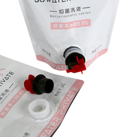 Pochettes souples personnalisées avec logo en PE de qualité alimentaire 1,5L-10L pour liquides (café, vin, bière, whisky, tequila) avec robinet Vitop et valve anti-humidité