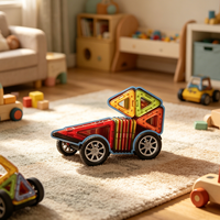 Vente flash - Jouets Eli - Briques magnétiques en plastique ABS - Kit de construction - Jouet éducatif STEM - Jouet de construction créatif pour enfants - Pour jouer en intérieur