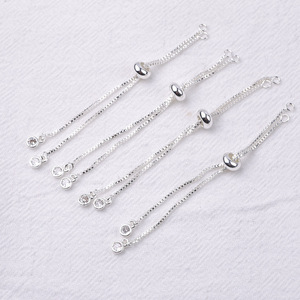 Zircon Box Chain <b>Bracelet</b> Findings <b>Copper</b> Plated For DIY Jewelry Making Spring 2024 Yiwu Origin - Product Image 1