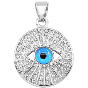 Usine en gros <span class=keywords><strong>pas</strong></span> <span class=keywords><strong>cher</strong></span> prix bijoux en acier inoxydable Offre Spéciale en acier inoxydable plein <span class=keywords><strong>diamant</strong></span> glacé oeil <span class=keywords><strong>pendentif</strong></span> - Product Image 3