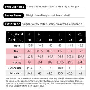 Mannequin masculin de taille européenne et américaine, avec insertion d'aiguille pour coupe directe en mousse. - Product Image 5