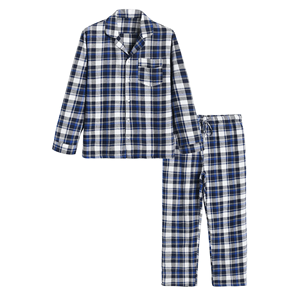 Noël hommes pyjamas ensembles 100% coton flanelle tartan hiver personnalisé pyjama enfants garçons pyjamas - Product Image 1