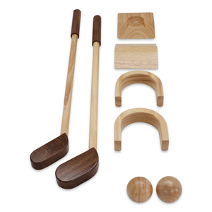 Mini Course de Golf en bois pour enfants, <span class=keywords><strong>jeu</strong></span> d'intérieur, jouets avec <span class=keywords><strong>club</strong></span>, balles, trous et barrières, pièces - Product Image 5