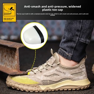 Zapatos de seguridad para hombre, ligeros, anti-rotura y anti-pinchazos, nuevo modelo con placa de acero, transpirables y resistentes a los olores. - Product Image 2
