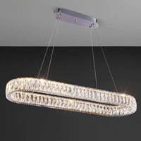 Anneaux Cristal Led Lustre Pendentif Luminaire Cristal Lumière Suspendue Suspension Lumière Pour Salle À Manger Escalier