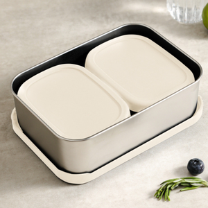 New 304 Stainless Steel Snack <b>Lunch</b> <b>Box</b> <b>Metal</b> Food Storage Container OEM Food Grade Silicone Portable <b>Lunch</b> <b>Box</b> - Product Image 4