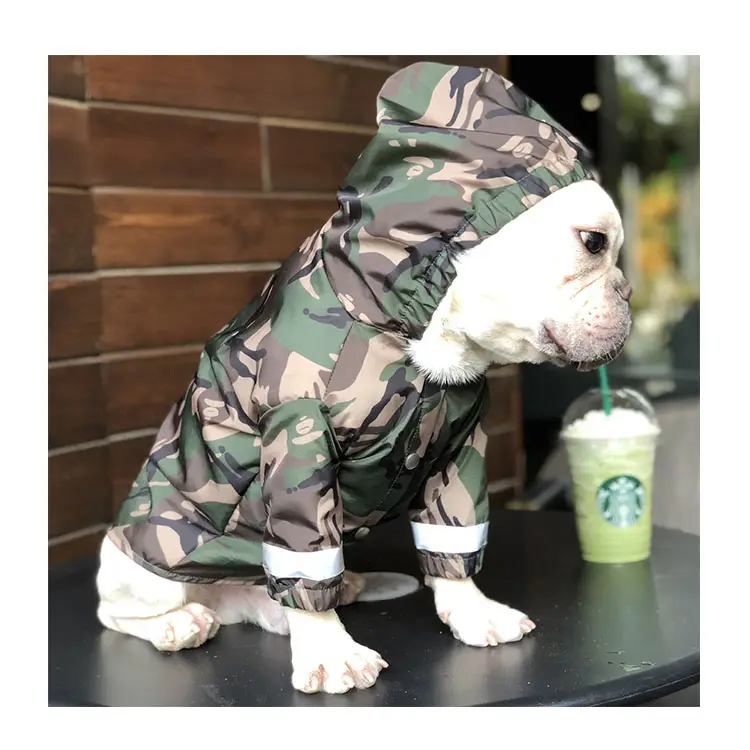 Pakaian Anjing Bulldog Prancis Kamuflase Antiair, Pakaian Liburan Luar Ruangan