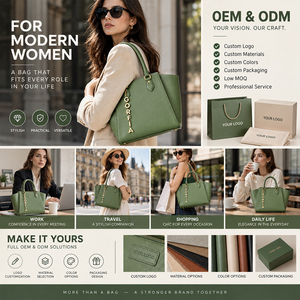 Sac fourre-tout en cuir PU pour femme, sac à main structuré à poignée supérieure, sac à bandoulière grande capacité, sac décontracté pour le travail, conception personnalisée OEM ODM - Product Image 2