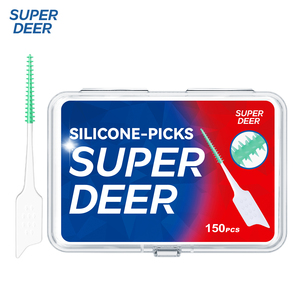 Cepillos interdentales autoadaptables Super Deer con cerdas de silicona ultra apretadas 150 piezas limpiadores interdentales de dientes - Product Image 1
