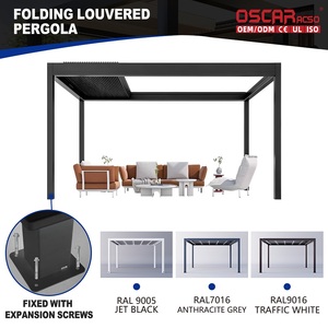 Pergola <span class=keywords><strong>Solaire</strong></span> Rétractable <span class=keywords><strong>pour</strong></span> Terrasse, Jardin, Balcon, Couverture de Véranda, Protection Contre la Chaleur et l'Ombrage Extérieur - Product Image 4