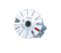 Kepala sprinkler vertikal globe kuningan 1/2" NPT K5.6, untuk kebakaran Kelas A & B, peralatan pemadam mudah dipasang