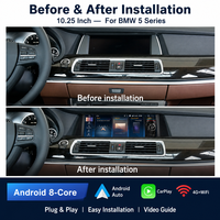 Radio para Auto con Qualcomm Wireless Carplay y Android Auto para BMW Serie 5 F07 GT Sistema CIC NBT Reproductor de DVD GPS Navegación Multimedia