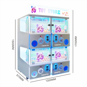 Máquina expendedora de juguetes en cápsula para 4+ jugadores, con receptor de monedas en inglés, de acero inoxidable, mini, con grúa de fabricación y conexión a <span class=keywords><strong>Internet</strong></span> - Product Image 3