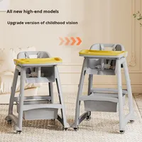 Chaise haute en plastique pour bébé, siège de table à manger domestique, usage polyvalent pour restaurant, hôtel, usage commercial, 6 mois+, vente en gros