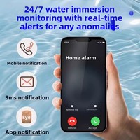 Alarme de niveau d'eau connectée 4G à montage en surface, 3V CC, pour laboratoires, salles informatiques/servidores, entrepôts ; capteur de fuite et de niveau d'eau complet
