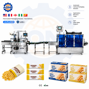 Machine d'emballage industrielle entièrement automatique pour sachets, barres protéinées, barres <span class=keywords><strong>chocolat</strong></span>ées et boîtes - Product Image 1
