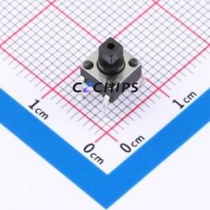 HX-6x6x7.3-CJ FT through hole Tactile Switch Through hole,6x6mm Switch Single Pole Single Throw Square Button 2.5N Through Hole - Product Image 1