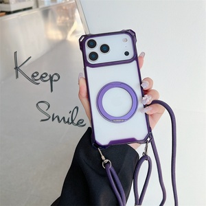 360ที่ใส่แหวนโลหะแบบหมุนได้เคสโทรศัพท์แบบไล่ระดับสีสำหรับ iPhone 17 PRO MAX พร้อมสายคล้องลำตัว - Product Image 5