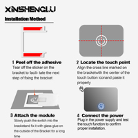 Interrupteur tactile LED XinShengLu avec driver DC 12V, fonction de mémoire CCT intelligente et dimmable pour l'éclairage des miroirs de salle de bain