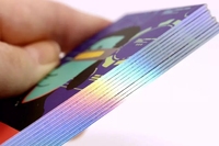 Cartes de visite holographiques personnalisées 700g/m2, dorure des bords, deux côtés en feuille d'or