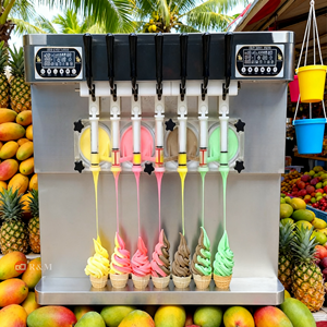 Maquina De Hacer Helado <span class=keywords><strong>Suave</strong></span> De Sorvete E Venda -Automatica Industrial Soft 7 5 6 4 Sabores Soft Ice Cream Machine - Product Image 1