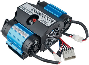 Bomba de Aire Portátil para Auto, Metálica, 12V, Doble Cilindro, Resistente, Compacta, 150PSI, con Accesorios YF6475-2 - Product Image 4