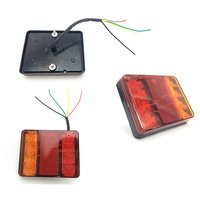 Haute qualité 12 24V 8 LED rouge Ambere remorque camion arrêt tourner arrière marche arrière combinaison feu arrière pour tracteur camion RV camping-car