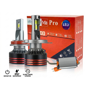 Lampadina <span class=keywords><strong>LED</strong></span> per Fari Auto 3570 12V con Ventola M8 Pro, Luci <span class=keywords><strong>LED</strong></span> <span class=keywords><strong>H1</strong></span> H13 9005 H11 H15, <span class=keywords><strong>Mini</strong></span> Faro <span class=keywords><strong>LED</strong></span> per Auto - Product Image 1
