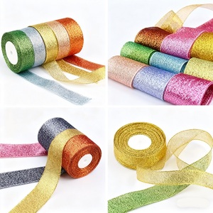 Ленты золотистые блестящие шелковые атласные ленты для рукоделия свадебные декоративные ленты для рукоделия бант Рождественский Подарок Обернуть Декор - Product Image 4