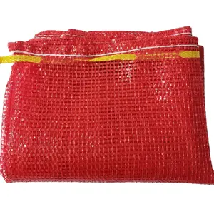 चमकीले लाल जाल बैग ट्यूबलर पीपी/पीई नेट बैग जलाऊ लकड़ी आलू प्याज लहसुन सब्जी जाल प्लास्टिक पैकेजिंग
