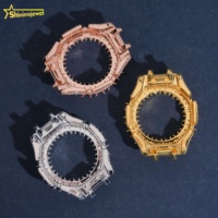 Lunette de montre en laiton et cuivre sertie de moissanite VVS pour GA2100, bijoux hip-hop de luxe, boîtier de montre style Buss Down Thorn