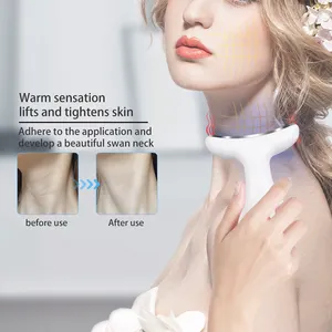 Hot Selling Anti-Falten-Kinnhals Gesicht Schönheit Ems Facial Lifting Gerät Red Led Lichttherapie