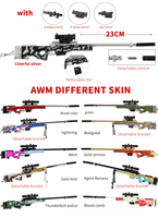 Nuevo Llavero Metálico con Forma de Rifle de Francotirador AWM con Mira Roja de 4/6/8 Aumentos, Directo de Fábrica