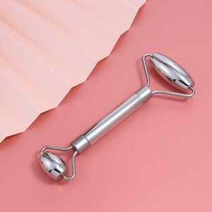Thép không gỉ mặt con lăn và gua SHA Bộ băng làm mát bóng chăm sóc da Massage Ngọc lăn cho bọng mặt công cụ - Product Image 5