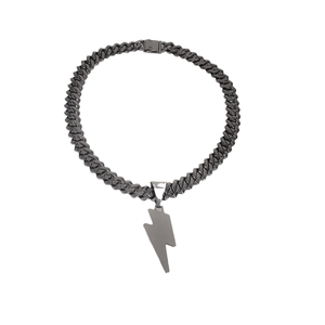 Stile Hip-hop viola fulmine diamante Guba ciondolo a catena per gli uomini europeo americano popolare placcato in oro lega regalo per bambini - Product Image 5